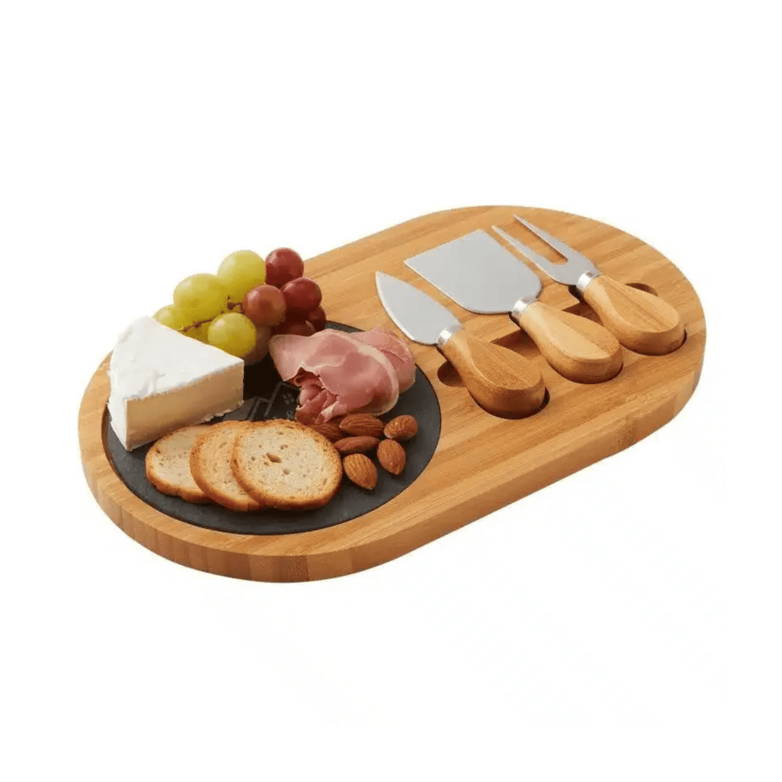 קרש גבינות - קרש חיתוך עץ, סט קרש גבינות עם סכיני גבינה איכותי